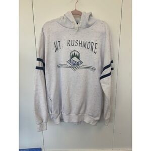 Vintage Gray Prarie Mountain Tourist Hoodie My Rushmore XL